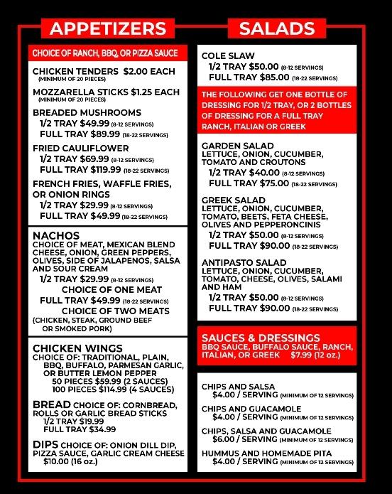 Mike's Pizza and Catering Menu image 4